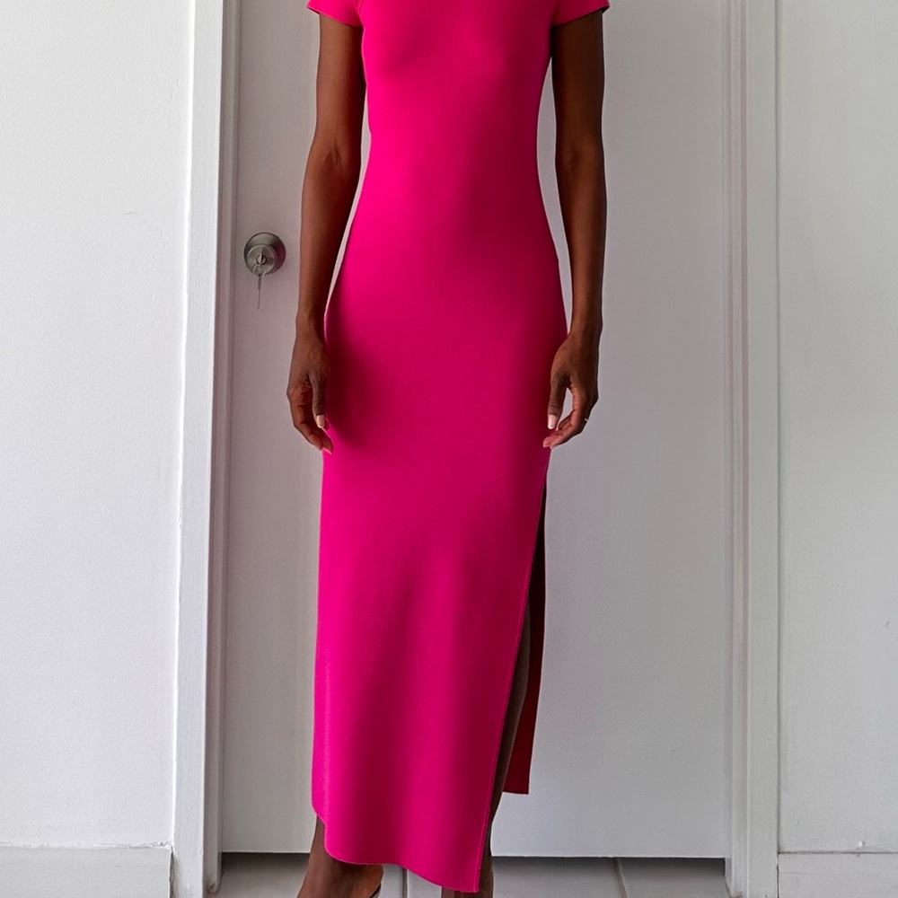Elegant Pink Maxi Dress